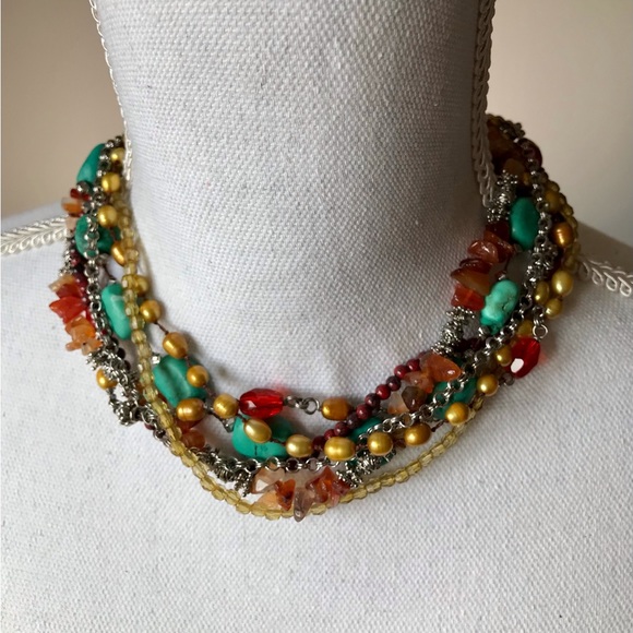 Boston Proper 7 Strand Twisted Necklace - Picture 3 of 9